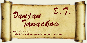 Damjan Tanackov vizit kartica